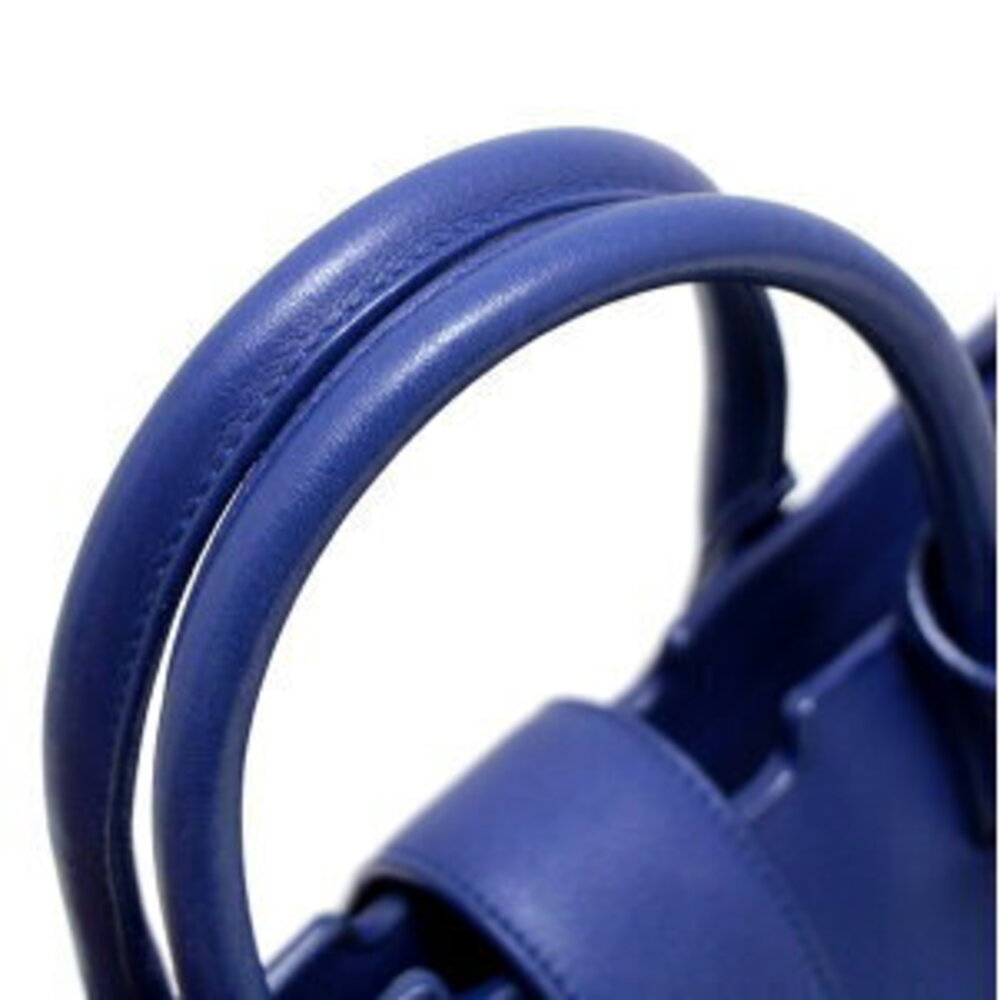 SAINT LAURENT PARIS Downtown Cabas Bag Blue Leather GG - Picture 4 of 6